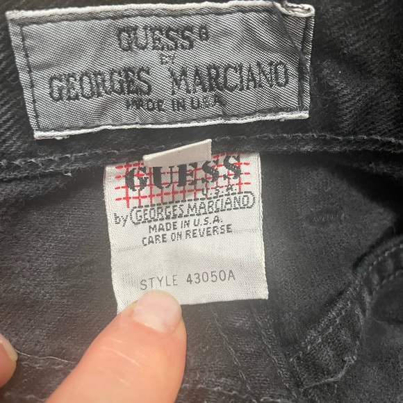 Guess by Georges Marciano Mom Jeans Womens High Rise Black Vintage Size 27 - Picture 11 of 13